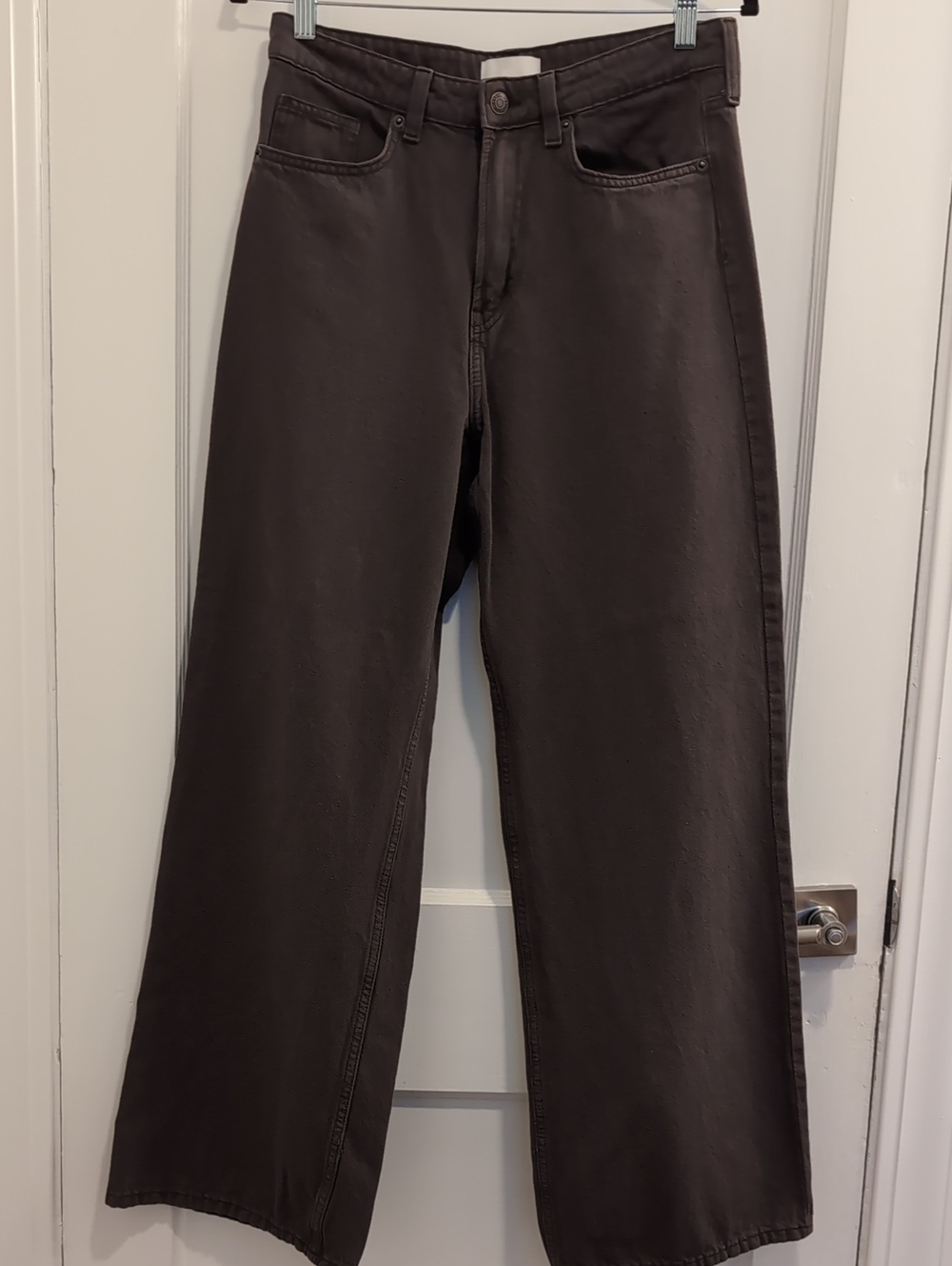 H&M Brown Wide Leg High Rise Jeans Size 8